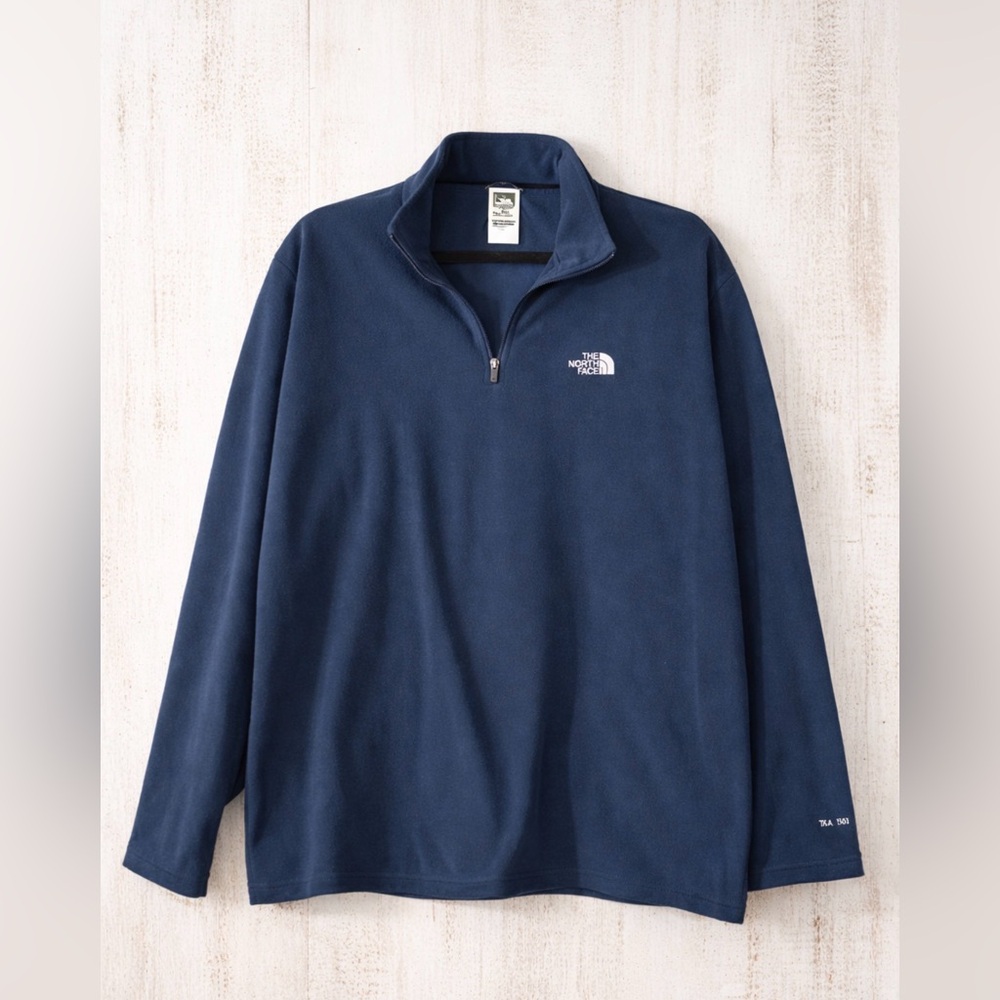 The North Face Men’s XL TKA 100 Fleece Quarter Zip Pullover‎ Navy Blue